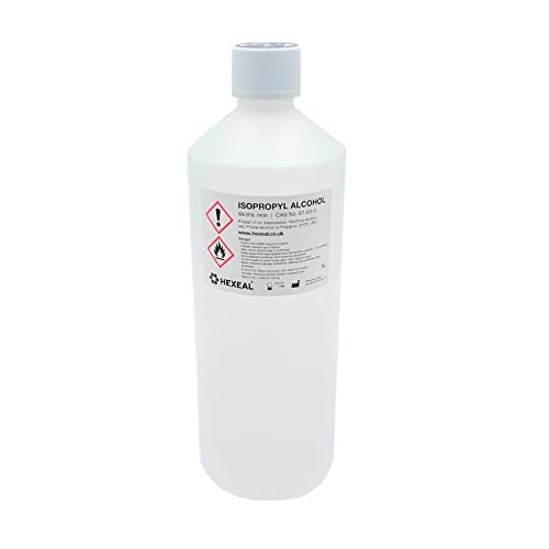 Hexeal 99.9% Isopropyl Alcohol 1L - 1L IPA for Sanitising & Cleaning | Removes G