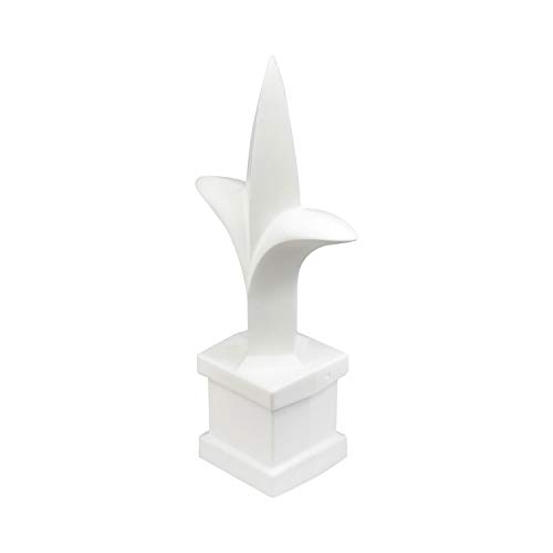 King Metals Plastic Triad Spear Finial, Fits 3/4" Square. (10, White)
