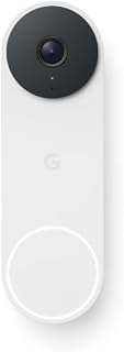 Google Nest Doorbell (Wired, 3rd gen) - 2K Video and Gemini - Snow (Renewed)
