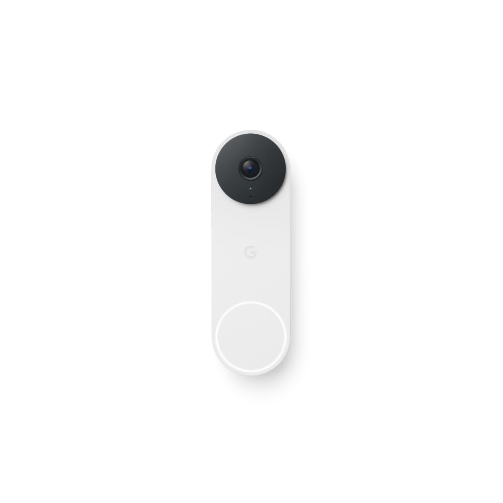Google Nest Doorbell (Wired, 3rd gen) - 2K Video and Gemini - Snow (Renewed)