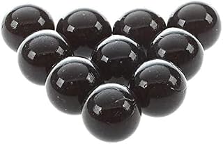 10 Pcs Black Marbles 16mm Glass Marbles Knicker Glass Balls Decoration Nuggets Toy Marble Games Outdoor Play
