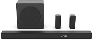 Hisense 5.1 Ch 440W Soundbar with Wireless Subwoofer, Rear Surround Speakers, 6.5'' Wireless Bluetooth Sound Bar, Dolby Atmos, 6 EQ Modes and DTS Virtual X, HDMI Port - R652 (Renewed)