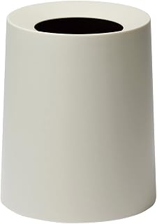 ideaco 208SWH Round Trash Can, 3.5 gal (11.4 L), Tubular Home, Sand White, Tubular