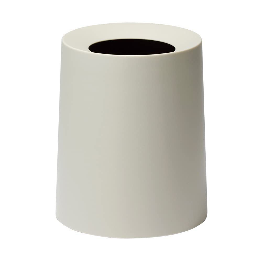 ideaco 208SWH Round Trash Can, 3.5 gal (11.4 L), Tubular Home, Sand White, Tubul