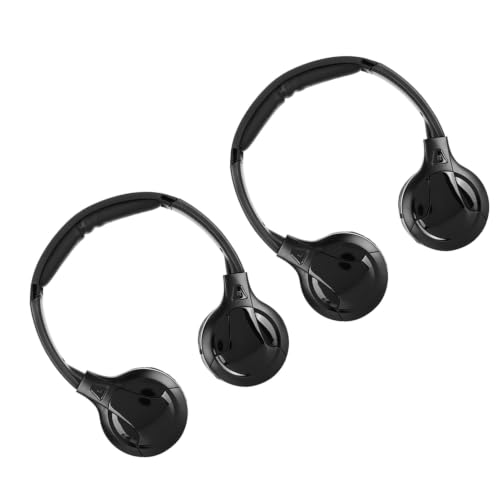 2 Channel Cordless Infrared IR Stereo Audio Headphone Earphone for Car Headrest 