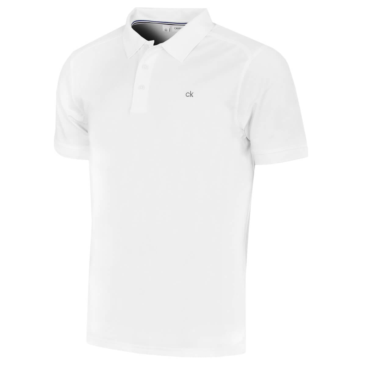 Calvin Klein Men's 2026 Golf Campus 3 Button Polo Shirt Ribbed Collar
