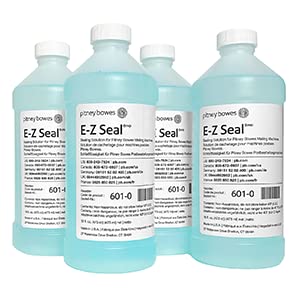 Pitney Bowes E-Z Seal Sealing Solution for Postage | 4-Pint Size Bottles | 16 oz