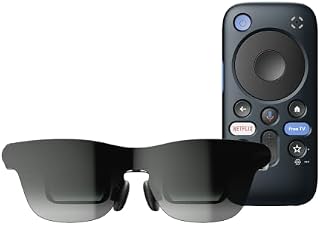 RayNeo GT Max AR Glasses (M) & Pocket TV Pro Bundle for Dolby Vision | 1200 Nits, with Dual-Chip, Audio by B&O, 68g Ultralight, for iPhone 17/16/15, Android, Mac/PC Switch, PS5, Steam Deck