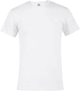 Soffe Men Adult 5.2 oz. Short Sleeve Tee, White, 100% Cotton