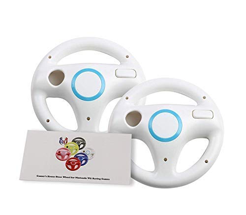 GH Mario Kart 8 Steering Wheel Compatible with Nintendo Wii (Original White, 2 P