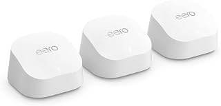 Amazon eero 6+ mesh Wi-Fi router | 1.0 Gbps Ethernet | Coverage up to 420 m2 | Connect 75+ devices | 3-Pack | 2022 release