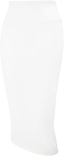 Tapata Women's Pencil Skirt, High Waist Short Midi Skirt, Stretchy Figure-hugging Business Skirt, Knee Length