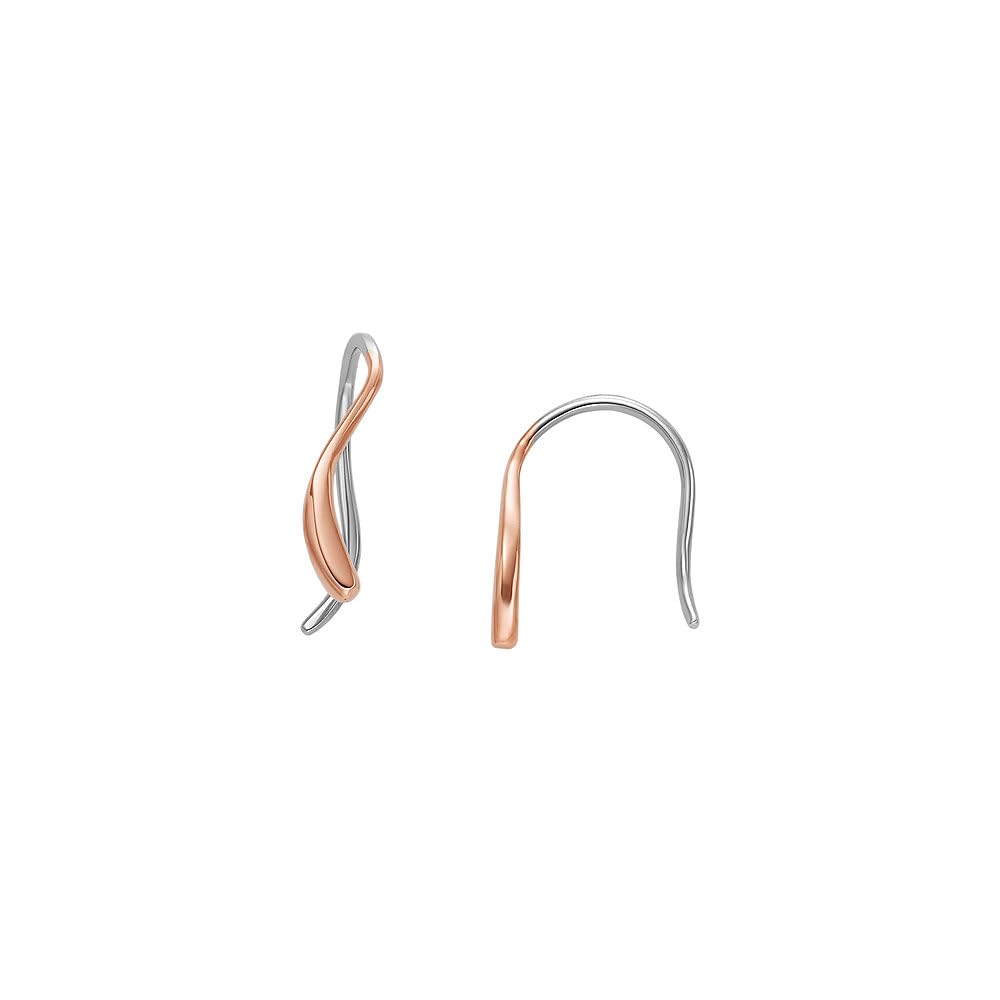 Boucles d'oreilles en acier inoxydable ou semi-précieux de tonalité or rose avec