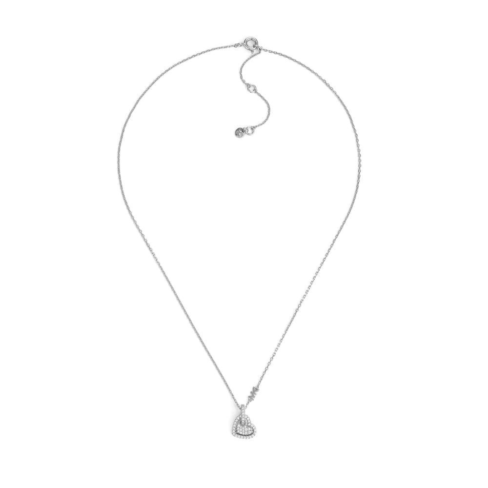 Michael Kors Women's Silver Semi precious with spring ring closure Pendant neckl
