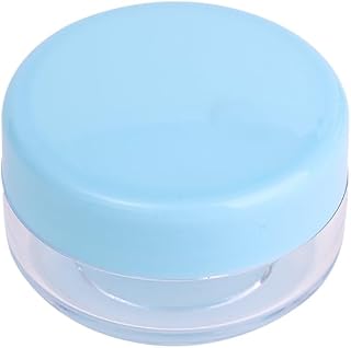 5 Pcs Portable Empty Refillable Skin Care Bottles Transparent Eye Shadow Face Cream Sample Containers (10g, Blue)