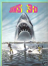 Jaws 3D 1983 original movie program - NOT DVD