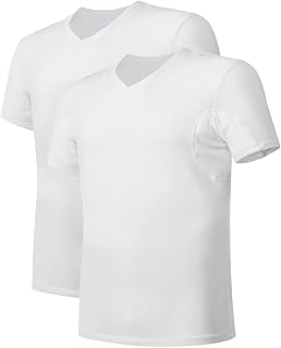DAVID ARCHY Underarm Men's Underarm Tank Tops with Round Neck V-Neck or Short Sleeves Soft White Black Grey