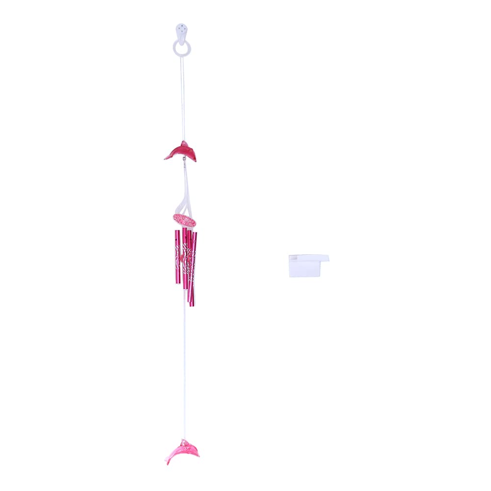 Bell Blessing Wind Chime 4 Metal Tubes Crystal Dolphin Hanging Decoration Wind C