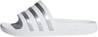 adidas Adilette Aqua Slides Unisex Children's Slippers, Cloud White / Silver Met / Cloud White, 29 EU / 11.5 UK
