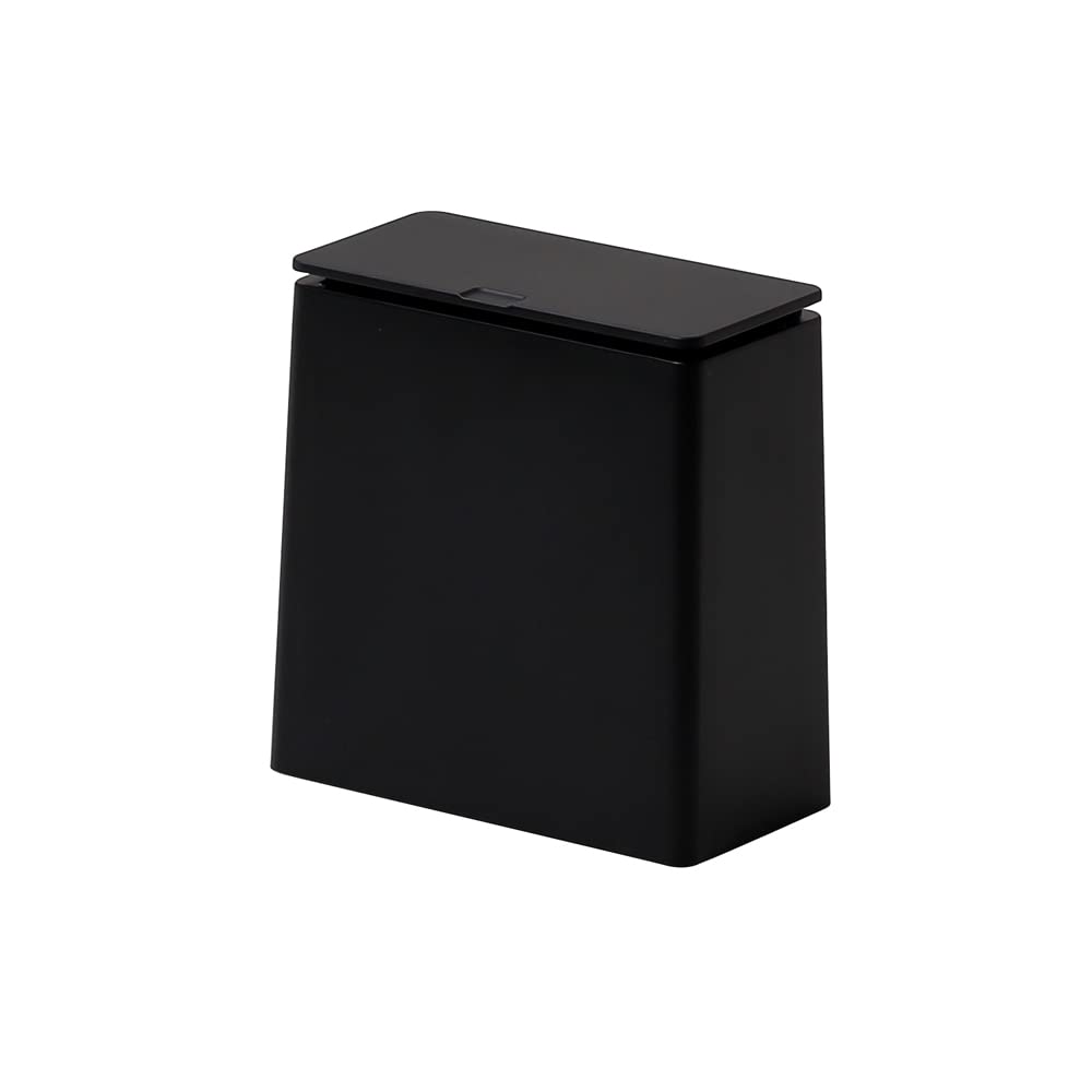 ideaco 222BK TUBELOR Mini Flap Trash Can with Lid, 4.1 fl oz (1.4 L) Tubular Min