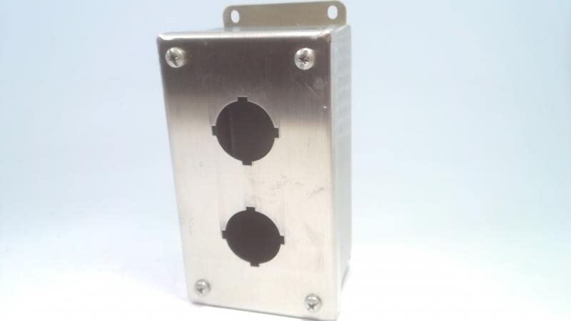 HOFFMAN ENCLOSURES E2PBSS PUSHBUTTON Enclosure, NO Cable Entry, IP66, 2 Holes, G