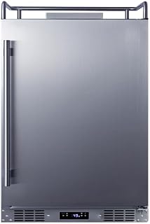 Summit 24" Kegerator, outdoor Stainless Steel - SBC682NK | Commercially Approved, 5.6 cu.ft InteriorWeatherproof Design,Built-in Capable, Stainless Steel Drip Tray