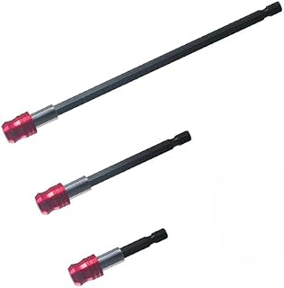 3pcs Drill Bit Extension, Quick Release Magnetic Screwdriver Bit Holder Impact Driver Bit Set, Bar Socket Chuck Adapter, 1/4 Inch Hex Shank Power Magnetic Bit Holder for Screws Nuts Drill