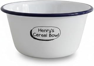 One Mama One Shed Personalised Cereal Bowl - Engraved Enamel