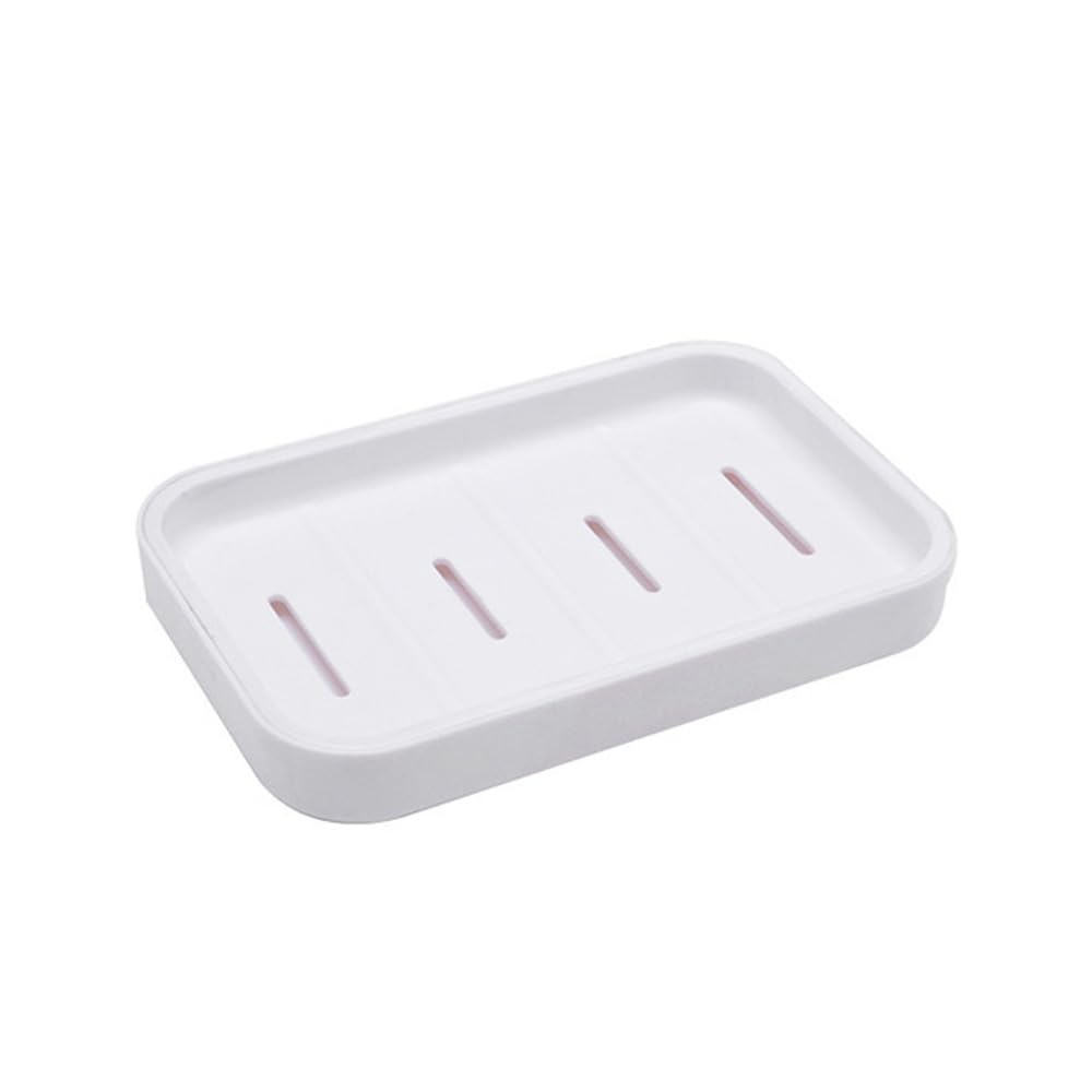 Stylish white soap dish keeps your soap dry and fresh, enhances the aesthetics o
