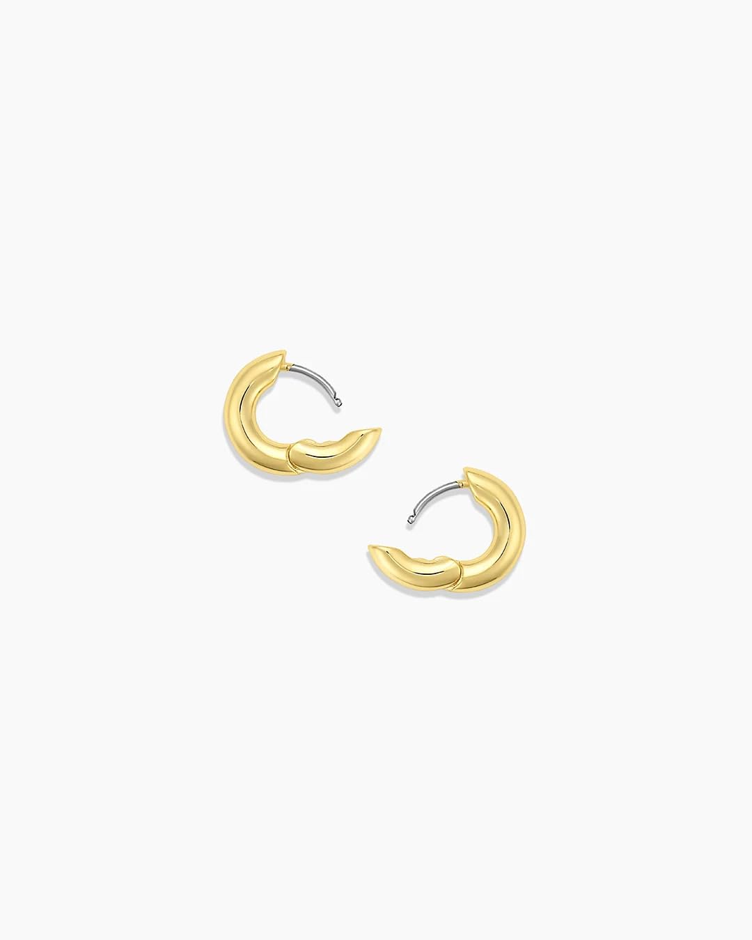 gorjana - Lou Huggies 1/2" Drop - Secure Hinge Closure - Stylish Hoop Earrings, 