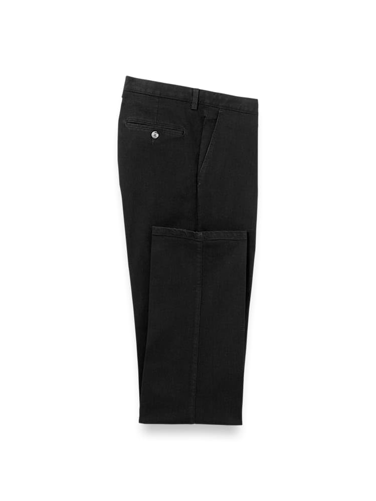 Paul Fredrick Men's Denim Flat Front Pants