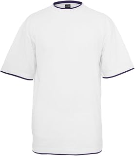 Urban Classics Herren Contrast Tall Tee – Oversize T-Shirt mit Kontrastnähten, Loose Fit Baumwolle, Streetwear Basic für Alltag & Freizeit