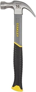 STANLEY 450g Curve-Claw Fibreglass Hammer, STHT0-51309 | Bi-Material Grip for Comfort and Anti-Slip, Forged High-Carbon Steel Head, Optimal Balancing