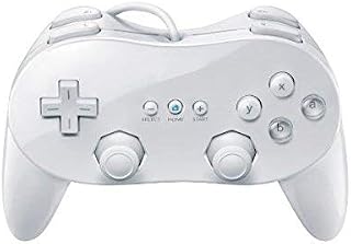OSTENT Wired Classic Controller Pro Gamepad Joystick for Nintendo Wii Remote Console Video Game Color White