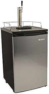 EdgeStar KC2000SS Full Size Kegerator and Keg Beer Cooler | Freestanding Only, Reversible Door, Stores one standard ½ barrel, pony or two 1/6th or Cornelius corny kegs, Stainless Steel