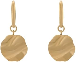 Skagen Women's Gold Tone Stainless Steel Wire Back Earrings