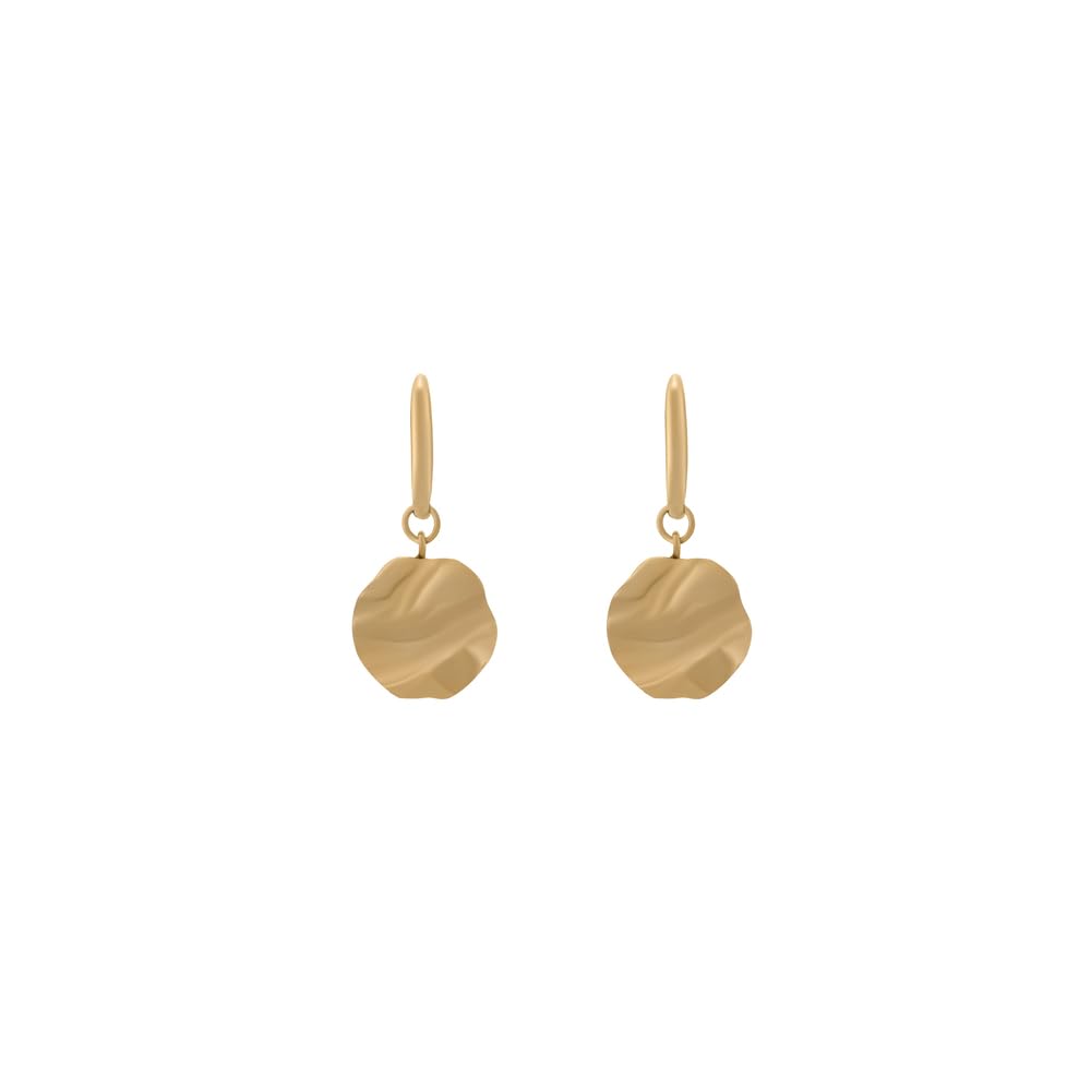 Skagen Women's Gold Tone Stainless Steel Wire Back Earrings