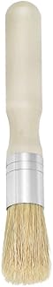 HOMSFOU Round Stencil Brush, Wooden Handle Bristle Brush For Oil Painting | 5.89 In Long, Dense Fibres Hold Paint, Suits Acrylic, Chalk And Detail Touch Ups