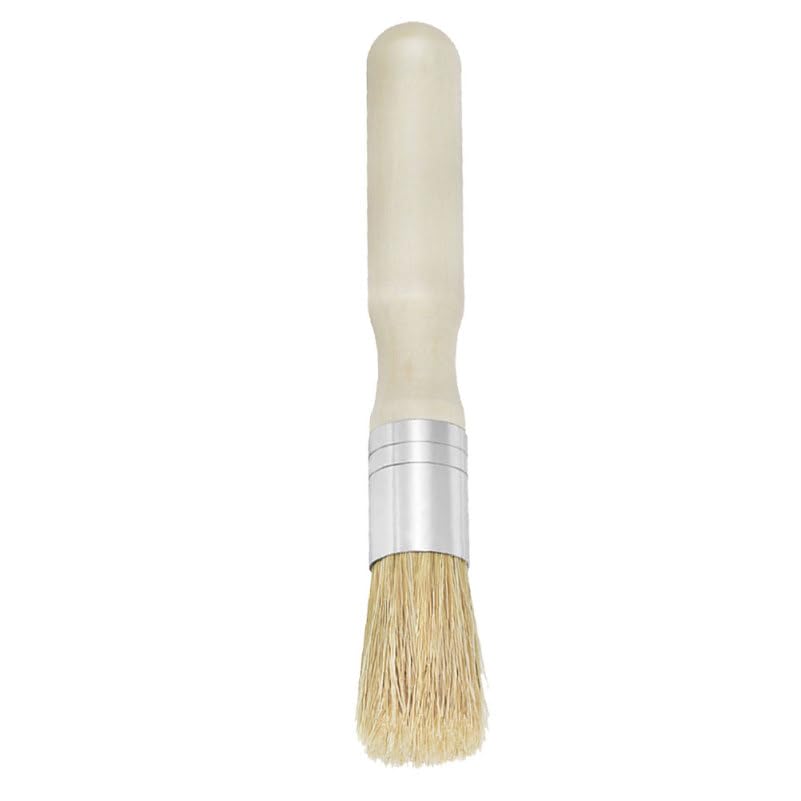 HOMSFOU Round Stencil Brush, Wooden Handle Bristle Brush For Oil Painting | 5.89