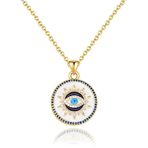 Smilebelle Evil Eye Necklace 14K Gold Necklaces for Girls Rakhi for Sister | Thi