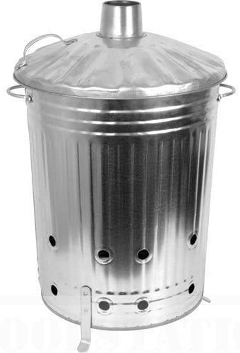 90 Litre 90L Extra Large Galvanised Metal Incinerator Recycle Garden Rubbish Fir