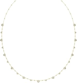 Swarovski Imber Strandage Necklace, Clear Round-Cut Crystals and Shiny Metal Droplets in a Gold-Tone Finished Setting, Part of the Swarovski Imber Collection