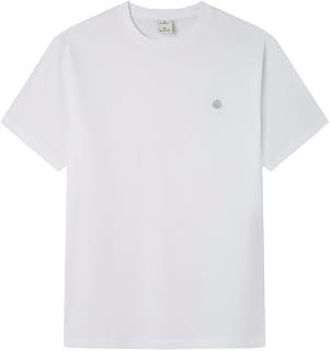 Springfield Basic SS T-Shirt with Tree Embroidery Camiseta Bordada Hombre (Pack de 1)
