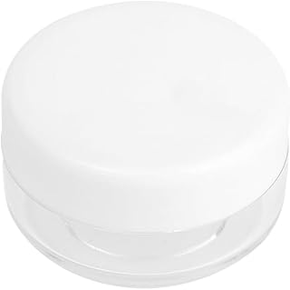 5 Pcs Portable Empty Refillable Skin Care Bottles Transparent Eye Shadow Face Cream Sample Containers (10g, White)
