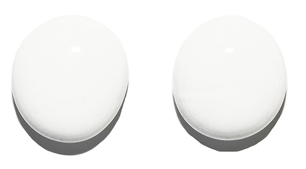 Bright White Glass Gem Clip On Earrings (S100clip)