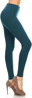 Leggings Depot Women's High Waisted Cotton Leggings - Soft Breathable - Full Length, Capri, Knee, Yoga - XS-5X
