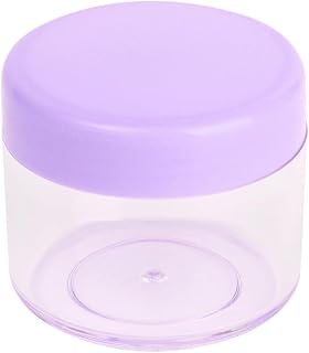 5PCS Portable Empty Skin Care Bottles Refillable Clear Eye Shadow Face Cream Sample Containers (20g, Purple)