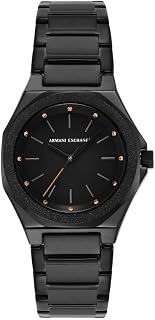 Armani Exchange Women's Watch, Three-Hand Quartz Movement and 34 mm Case with Stainless Steel or Leather Strap