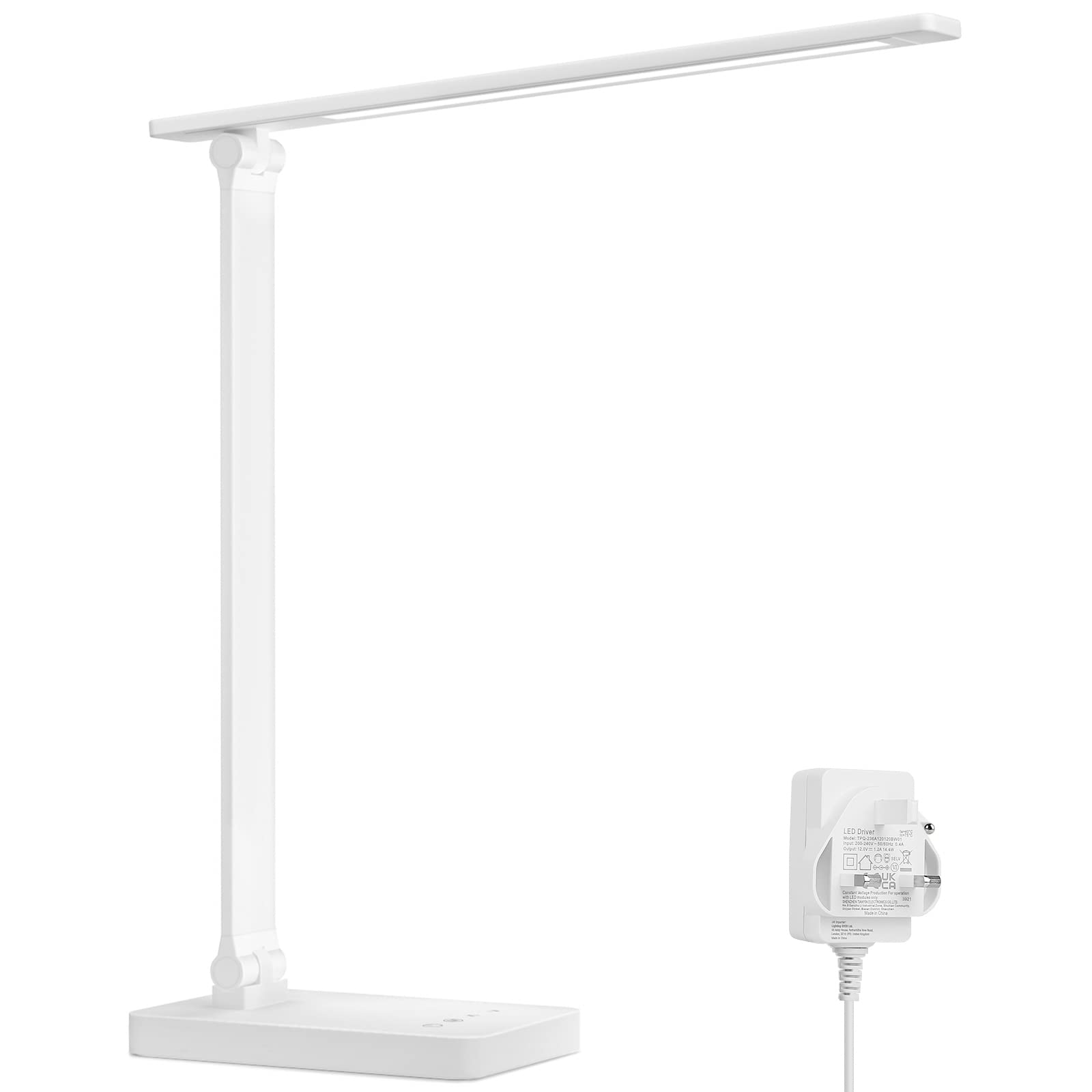 Lepro Desk Lamp, 800lm LED Desk Lamp with Power Adapter, Dimmable, Eye-Care | 5 