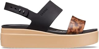 Crocs Brooklyn Low Wedge, Flip Flops Women, Black Multi, 37/38 EU